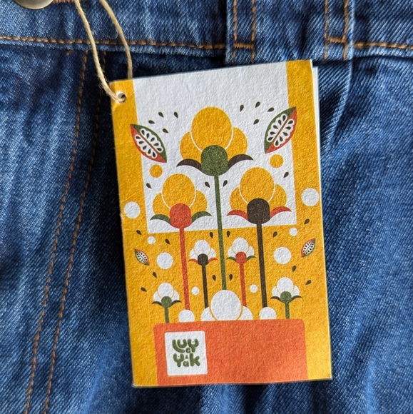 Lucy & Yak Addison Organic Denim Pleated High Waist Trousers NWT Women's 30 Reg - Picture 2 of 16